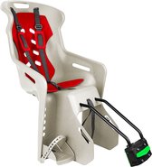 Polisport Brioso Fietsstoeltje Achter – achterzitje fiets – kinderzitje fiets - zandgrijs/rood