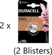 2 Stuks Duracell 2450 / CR2450 / DL2450 3v lithium batterij