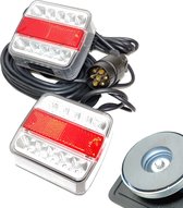 14 LEDS Magneet Verlichting set voor aanhanger of fietsdrager met 7,5 M kabel