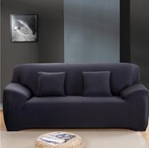 WiseGoods - Elastische Bank Hoes Beschermer - Meubelhoes Stretch - Sofa Cover - Hoekbank -  3 Zits - Zwart - 190 x 230 CM