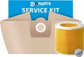 Dparts Service Kit geschikt voor Karcher WD3, MV3 - 10 stuks stofzuigerzakken + 1 filter - stevige papieren stofzuigzakken - 6.959-130.0 stofzuigzakken - WD 3 - MV 3 - 2204 - premium stofzuiger stofzakken