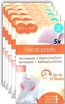 10 stuks |Heat Pads | 10x13 cm | ntspant en verwarmd | Zelfklevend | 12 uur warmtestickers| Lifecare | 5 stuks 2-packs