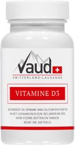 Vaud | Vitamine D3 | Kwaliteit | 100 softgels | 75mcg | 3000IE | Vitamines | Vitamine D | Ondersteunt het immuunsysteem en een normale spierwerking | Voor sterke botten en tanden | Hoog gedoseerd