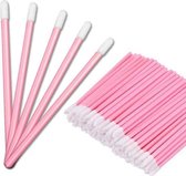 Lipgloss / Oogschaduw Borsteltjes - 50 stuks - Roze - zware kwaliteit ( 54 gram) Lipgloss applicators - brush lipstick make-up lip pluisvrij oogschaduw borsteltje