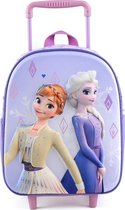 FROZEN Anna & Elsa 3D Trolley Rugzak Rugtas School Vakantie Logeren 2-5 Jaar