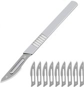 Faas Scalpel Mesjes - Scalpel Set - Pedicure / Boetseren - Hobbymesjes - 10 stuks - RVS