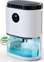 ✅ JC's® Luchtontvochtiger - Automatische hygrometer - Extreem Stil - 800ml/dag - Luchtreiniger - Dehumidifier - 2300ml - Voor huis, kamer, badkamer & kelder – Wit