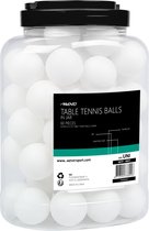 Avento Tafeltennisballen in pot - PP - 60 stuks