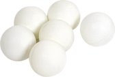 BOX OF 6 WHITE CELLULOID TABLE TENNIS BALLS 40MM