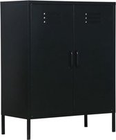 MaximaVida metalen lockerkast Finn 80 x 40 x 102 cm zwart - 2 schappen