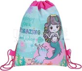 Gymtas meisje Zeemeermin- Zeemeermin- Rainbow - Regenboog - Rugtas - Tas - Rugzak - Gymtas - Kinderrugzak - 35cm x 28cm - Roze - Backpack for children - Pink