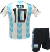 Messi Argentinië Tenue | Voetbal Shirt + broekje set - EK/WK voetbaltenue - Maat 152