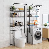 Sens Design Wasmachine rek - WC kast - zwart metaal