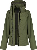 MGO Jane Jacket - Regenjas dames - kort wind- en waterdicht jack - Olijfgroen - Maat M