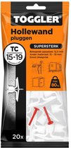 Toggler Hollewandplug TC 16-19 mm - 20 Stuks