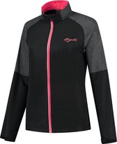 Rogelli Enjoy Hardloopjack - Dames Sportjas - Zwart/Grijs/Roze - Maat S