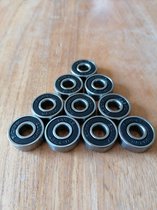 10st 8x22x7mm Deep Groove Miniatuur Bearing Seal Ring 608-2RS 608RS Deep Groove Ball Bearing