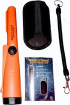 Pinpointer 100% Water-proof Monoclonius Oranje Top-Pointer Metaaldetector geschikt voor onderwater met led / geluid / Trilfunctie instelbaar gevoeligheid voor volwassenen als kinderen beginnend tot gevorderd
