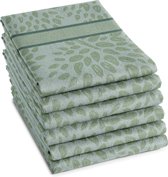 DDDDD theedoek Trees - 60x65 cm - Green - 6 stuks