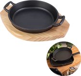 Cheqo® Tapas Cocottes - Braadpan - Gietijzeren Pan - Ovenschotel - Ø20cm