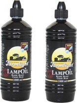 2x Lampenolie / fakkelolie -1 liter - met gratis aansteker