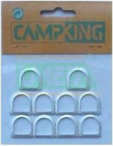 Campking D-ring 13 mm aluminium zak 10 stuks