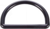 Allesvoordeliger D-ring kunststof zwart 25 mm - set van 10 stuks