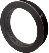 Patrijspoort Ø300mm - Mat Zwart - 4mm  Helder VSG glas - Deurdikte 40mm - Incl. bevestigingsmaterialen