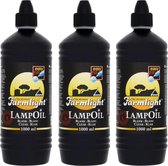 Pakket van 3x farmlight lampenolie blank 1 liter - Tuinfakkelolie - Lampolie