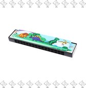 EPIN | Mondharmonica | Kinder Harmonica | 13 CM Lang | 16 Gaten | 16 Noten | DINO