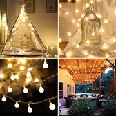 Lichtsnoer - Fairy Lights - Led Lampjes Slinger - Valentijnsdag Versiering - Valentijn Verlichting - Lichtslinger binnen buiten - Kamer Decoratie Tieners - Moederdag Cadeau Voor Mama - Mothersday - Lichtjes Slinger - 20 Bolletjes - Warm Wit - 3 Meter