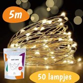 Fairy Lights - Lampjes Slinger - Kamer Decoratie Tieners - Valentijnsdag Versiering - Valentijn Verlichting - Lichtslinger voor Binnen & Buiten - Moederdag - Voor Mama -  Partyverlichting - Lichtjes - Led Lichtsnoer - Sfeerlampjes - Warm Wit - 5Meter