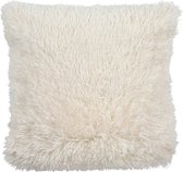 Dutch Decor - FLUFFY - Sierkussen unikleur Snow White 45x45 cm - wit