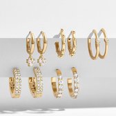 Twinkle oorbellen set- 14K goud vergulde oorbellen- 5 paar / 2 stuks