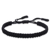 Sorprese – armband dames – touw armband – 1 snoer – zwart – gevlochten tibetaanse touw armband – 17-27 cm – gevlochten armband - vriendschapsarmbandjes - Model W