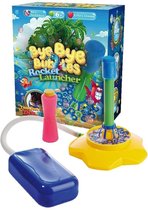 Bellenblaas foam raket - Bubble Rocket launcher - voetpomp - buitenspelen buitenspeelgoed waterspeelgoed zomer - incl. zeep - funcadeau schoencadeautje