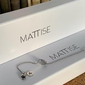 MATTISE Zilverkleurige Stalen Armband met Hartje —15 <> 20 cm — Zilver Vriendschapsarmbandjes Dames en Armbandje Meisje — Hart Armbandjes Dames