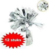 ballon gewichtje 170gr zilver 12 stuks