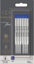 Balpenvulling Parker Quinkflow blauw 0.7mm blister à 10 stuks