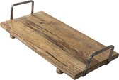 Gusta Mango serveerplank met handvaten hout industrieel. 42x21