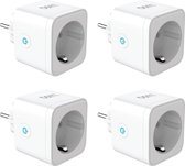 LUSQ® 4 stuks - Slimme Stekker - Smart Plug - Google Home & Amazon Alexa - Tijdschakelaar & Energiemeter via Smartphone App - Smart Home -