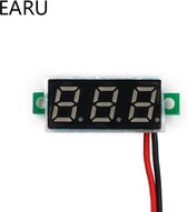 Earu® - Led Digitale Voltmeter Inbouw - 2.5 tot 32V DC - Volt Meter - Voltage Tester - Detector - Groen