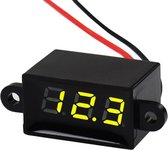 Earu® - Led Digitale Voltmeter Waterdicht - 3 tot 30V DC - 0.28 Inch - Volt Meter - Voltage Tester - Detector - Geel