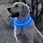 Led Halsband Hond Usb Oplaadbaar 20-70 CM - Led Honden Halsband - Blauw - Extra Small tm Extra Large - Universeel - Honden lampje - Honden Licht - Honden Veiligheid - Lichtgevende Halsband Hond