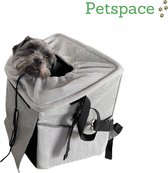 Petspace - Huisdieren fietstas - Honden fietsmand - Black Friday - Kerst - Stuurtas Fiets - Fietsmand voor honden - Hondenfietsmand voorop - Grijs