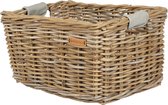 Basil Dorset Fietsmand L - Voor - Rotan - Grijs - Large