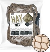 Excellent Hay Slowfeeder net - Voor minder hooiverlies en ook een schonere stal - Slowfeeder voor paarden - Inclusief 7 meter ophangtouw - Geschikt voor 5 kg hooi - 75 x 75 cm