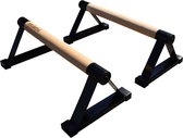 KRAKEN Parallettes Houten Grip Push Up Bar (Opdruksteunen) Dip Bars Voor Krachttraining Turnen Gynmnastiek Opdrukset met Anti-Slip Pads - hoogte 17 CM