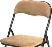 Klapstoel met zithoogte van 43 cml Vouwstoel velvet zitvlak en rug bekleed - stoel - tafelstoel- stoel - tafelstoel - klapstoel - Velvet klapstoel - Luxe klapstoel - Met kussentjes - Stoel - Stoelen - Klapstoelen - Stoeltje - Premium chair