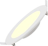 LED Downlight Slim Pro - Aigi - Inbouw Rond 6W - Warm Wit 3000K - Mat Wit - Kunststof - Ø115mm